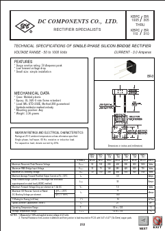 KBPC110 Datasheet PDF DC COMPONENTS