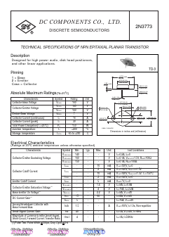 2N3773 Datasheet PDF DC COMPONENTS