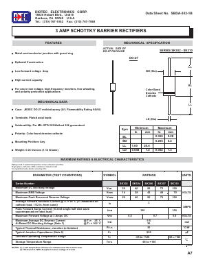 SK306 Datasheet PDF DIOTEC Electronics Corporation