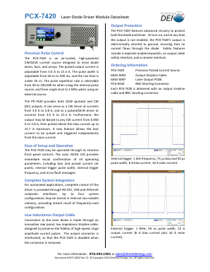PCX-7420 Datasheet PDF Directed Energy, Inc.