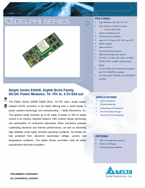 E36SR3R320 Datasheet PDF Delta Electronics, Inc.