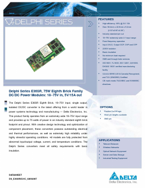E36SR05015 Datasheet PDF Delta Electronics, Inc.
