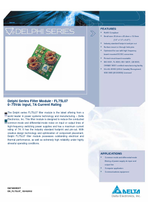 FL75L05-B Datasheet PDF Delta Electronics, Inc.