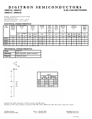 1N6515 Datasheet PDF Digitron Semiconductors