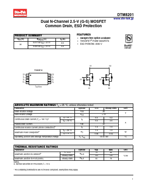 DTM8201 Datasheet PDF DinTek Semiconductor Co,.Ltd