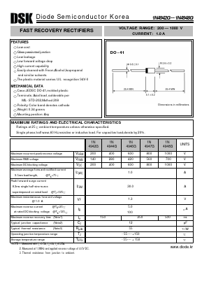 1N4942G Datasheet PDF Diode Semiconductor Korea