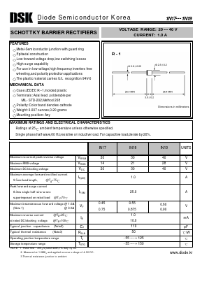 1N19 Datasheet PDF Diode Semiconductor Korea