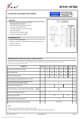 SF560 Datasheet PDF DIYI Electronic Technology Co., Ltd.