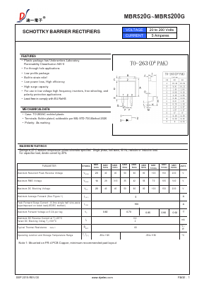 MBR550G Datasheet PDF DIYI Electronic Technology Co., Ltd.