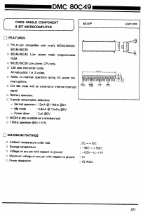 DMC80C49 Datasheet PDF Daewoo Semiconductor