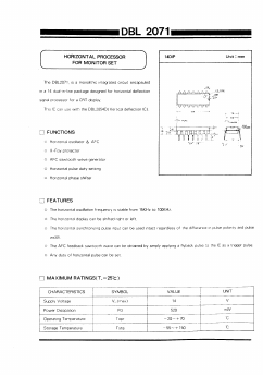 DBL2071 Datasheet PDF Daewoo Semiconductor