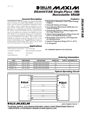 DS2045Y Datasheet PDF Dallas Semiconductor -> Maxim Integrated