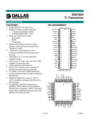 DS2180A Datasheet PDF Dallas Semiconductor -> Maxim Integrated