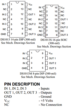 DS1013-20 Datasheet PDF Dallas Semiconductor -> Maxim Integrated