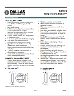 DS1920 Datasheet PDF Dallas Semiconductor -> Maxim Integrated