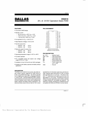 DS2016-100 Datasheet PDF Dallas Semiconductor -> Maxim Integrated