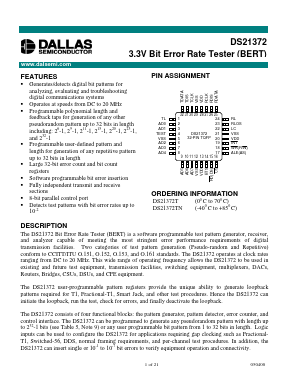 DS21372 Datasheet PDF Dallas Semiconductor -> Maxim Integrated