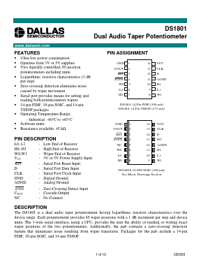 DS1801E-014/TR Datasheet PDF Dallas Semiconductor -> Maxim Integrated