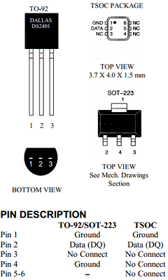 DS2401 Datasheet PDF Dallas Semiconductor -> Maxim Integrated