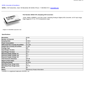 ADSQ-1410 Datasheet PDF  DATEL Data Acquisition products 
