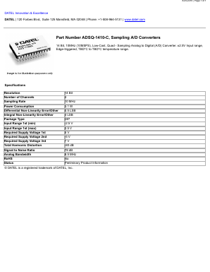 ADSQ-1410-C Datasheet PDF  DATEL Data Acquisition products 
