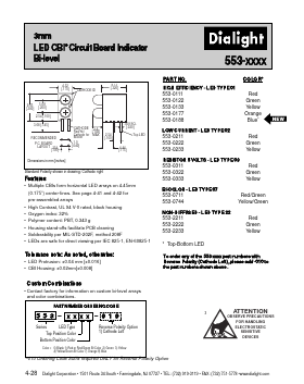553-0333 Datasheet PDF Dialight Corporation