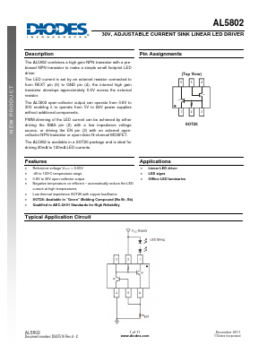 AL5802-7 Datasheet PDF Diodes Incorporated.