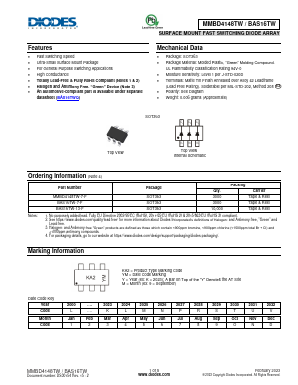 BAS16TW Datasheet PDF Diodes Incorporated.