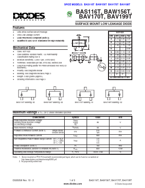 BAV170T Datasheet PDF Diodes Incorporated.