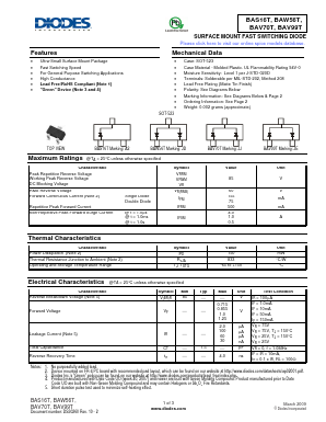 BAV70T-7-F Datasheet PDF Diodes Incorporated.