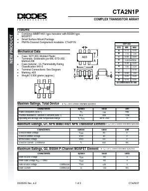 CTA2 Datasheet PDF Diodes Incorporated.