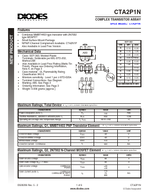 CTA2P1N Datasheet PDF Diodes Incorporated.