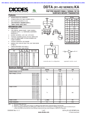 DDTA123YKA Datasheet PDF Diodes Incorporated.