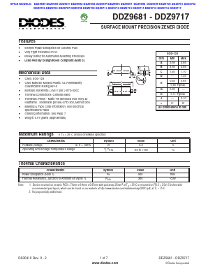 DDZ9705-7 Datasheet PDF Diodes Incorporated.