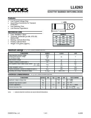 LL6263 Datasheet PDF Diodes Incorporated.