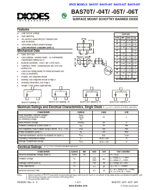 BAS70-04T Datasheet PDF Diodes Incorporated.
