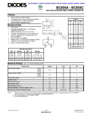 BC856B-7-F Datasheet PDF Diodes Incorporated.