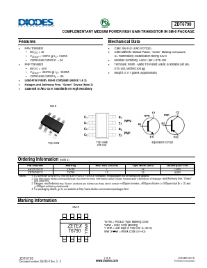 ZDT6790 Datasheet PDF Diodes Incorporated.