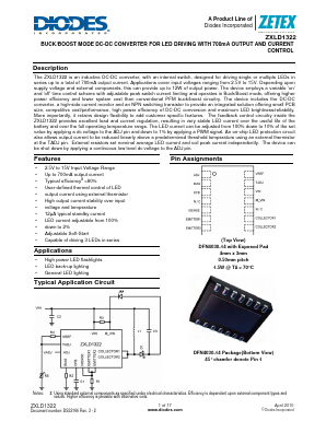 ZXLD1322 Datasheet PDF Diodes Incorporated.
