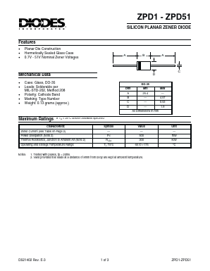 ZPD62 Datasheet PDF Diodes Incorporated.