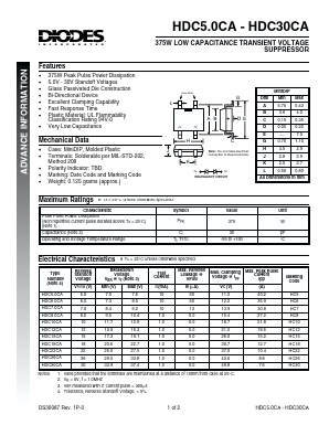 HDC5.0CA Datasheet PDF Diodes Incorporated.