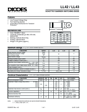 LL42 Datasheet PDF Diodes Incorporated.