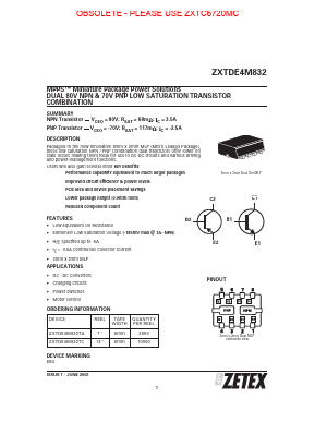 ZXTDE4M832 Datasheet PDF Diodes Incorporated.