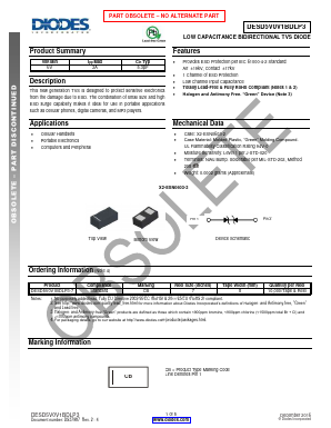 DESD5V0V1BDLP3-7 Datasheet PDF Diodes Incorporated.