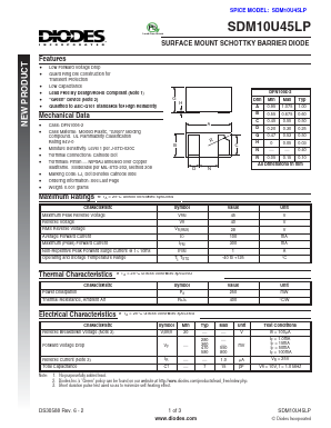 SDM10U45LP-7 Datasheet PDF Diodes Incorporated.