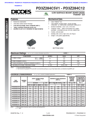 PD3Z284C6V8 Datasheet PDF Diodes Incorporated.