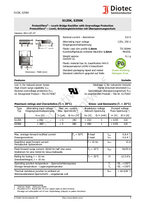 S125K Datasheet PDF Diotec Semiconductor Germany 