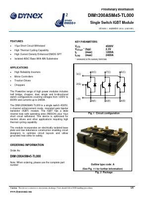 DIM1200ASM45-TL000 Datasheet PDF Dynex Semiconductor