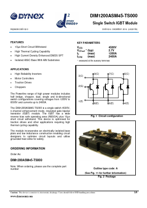 DIM1200ASM45-TS000 Datasheet PDF Dynex Semiconductor
