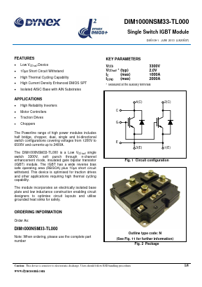 DIM1000NSM33-TL000 Datasheet PDF Dynex Semiconductor